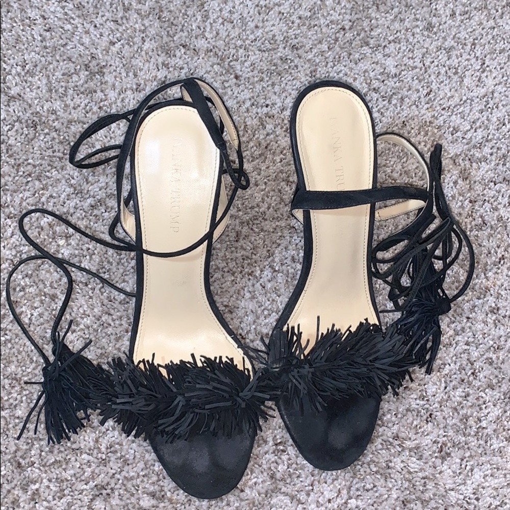 Sexy Black “Wild Thing” Fringe Heels